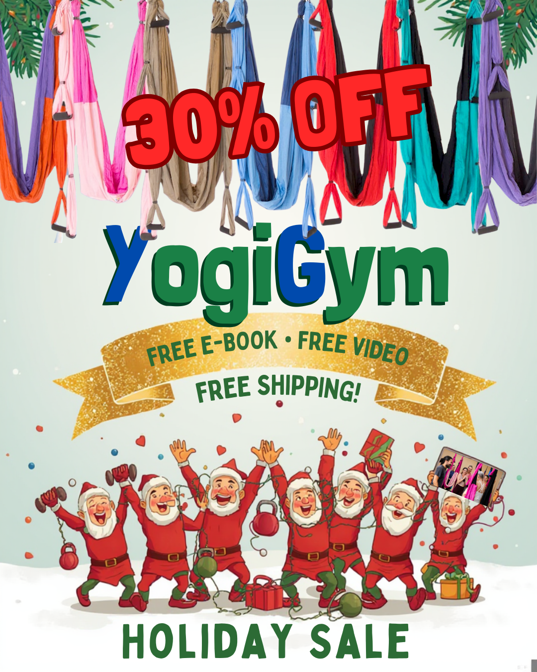YogiGym Holiday Special - 30% OFF with FREE Gifts and Shipping!